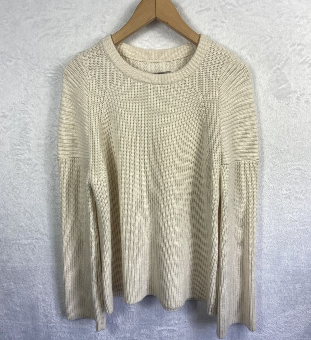 All Saints Jago Wool & Alpaca Crewneck Sweater Women’s M Cream Color Size M